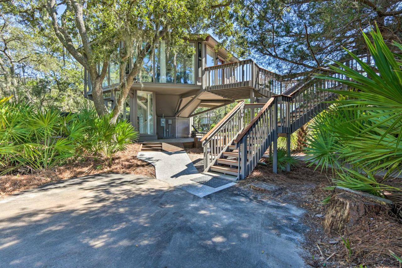 ヒルトンヘッドアイランド Airy Treehouse With Bikes Walk To Harbour Town!ヴィラ エクステリア 写真